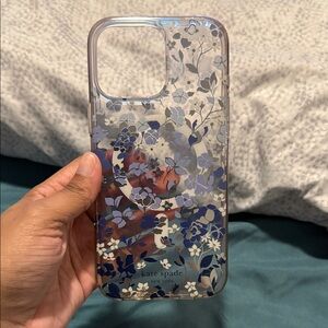 Kate Spade Blue Floral Phone Case iPhone 16 pro max